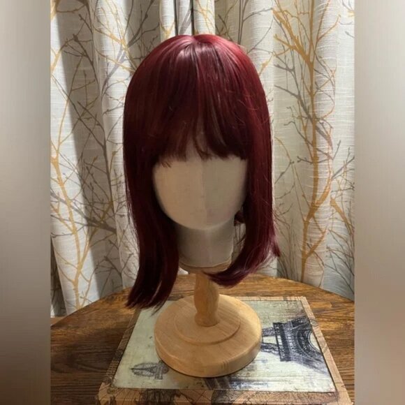 Other - 12 inch Burgundy Short Straight Wig adjustable cap #13